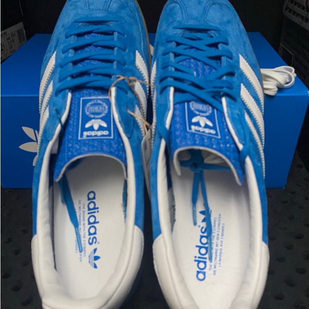 Adidas Gazelle Indoor “Blue Bird Gum” (2022 release) HO6260 12.5M DS NWT - Picture 5 of 9